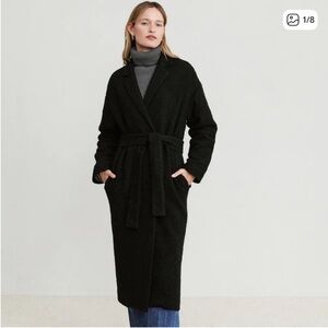 NWT- Jenni Kayne Black Jacquard Overcoat